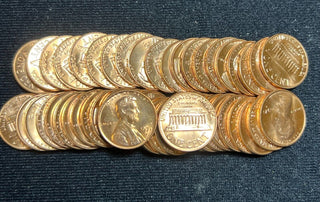 1971-D Unc Lincoln Memorial One Cent Penny Roll Uncirculated 50 Coins - SS442