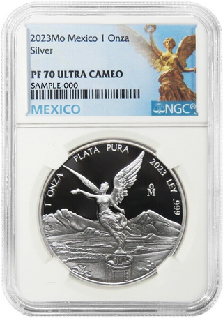 2023 Mexico 1 Oz Silver Libertad Onza Proof NGC PF70 Coin Moneda Plata - JP712