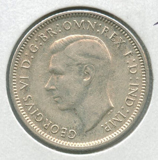 1943 Australia .925 Silver Coin One Shilling King George VI - SS59