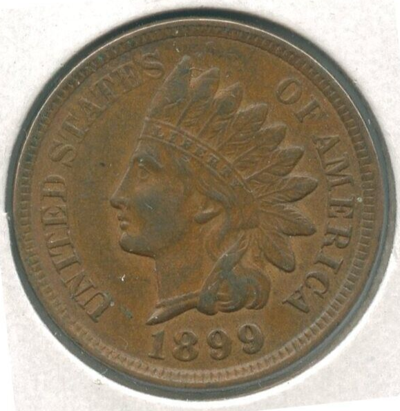 1899 Indian Head Cent Penny - Philadelphia Mint - ER190