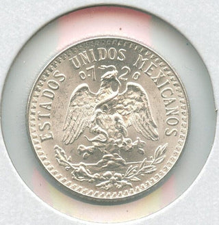 1942 Mexico Unc Silver 25 Centavos Cap & Ray Coin  -SS186