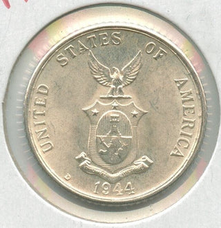 1944-D  Philippines .7500 Silver Coin 20 Centavos - SS73