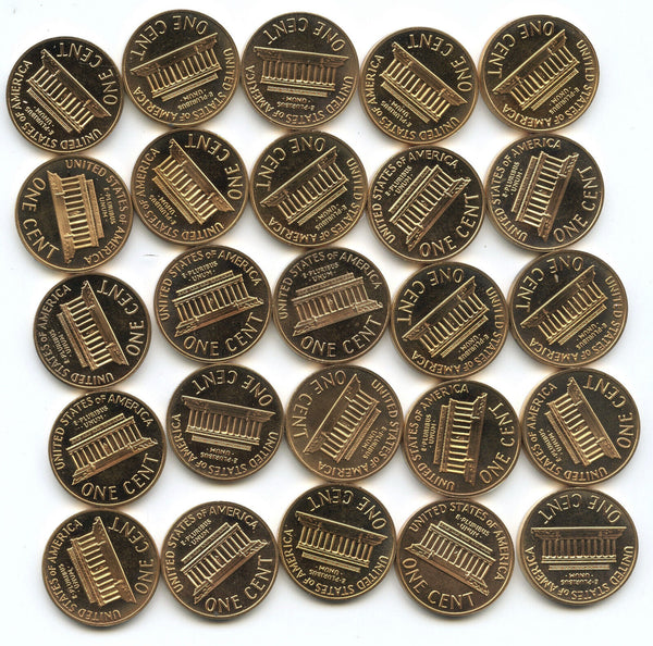 1971-S Lincoln Wheat Cent Pennies 50-Coin Penny Roll - San Francisco Mint - J126