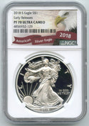 2018-S American Eagle Proof Silver Dollar NGC PF70 Ultra Cameo Early Release K89