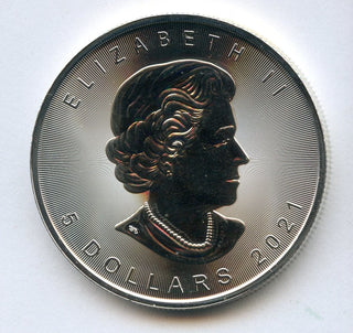 2021 Canada Maple Leaf 9999 Silver 1 oz $5 Coin Uncirculated ounce Bullion JK476