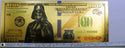 Darth Vader Star Wars $100 Novelty 24k Gold Plated Foil Note Bill - GFN58