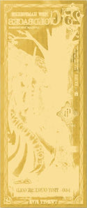 25 New Hampshire 24KT Goldback 1/100th Oz 999 Gold Foil Note Currency Bullion