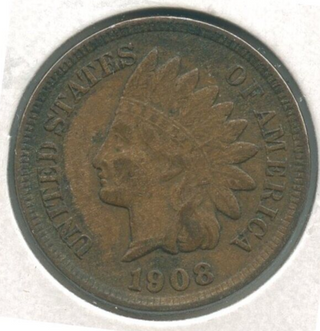 1908 Indian Head Cent Penny - Philadelphia Mint - ER175