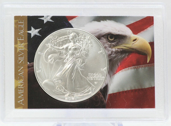 2021 Type 2 American Eagle Silver Dollar 1 oz Old Glory US Flag Bullion T2