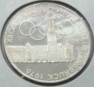 1976 Austria Proof Silver Coin 100 Schillings Olympic Innsbruck - E648