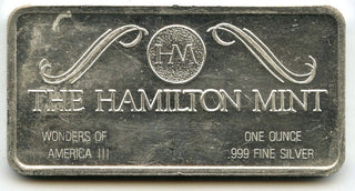 Golden Gate Bridge 999 Silver 1 oz Medal Bar Ingot Bullion - Hamilton Mint H516