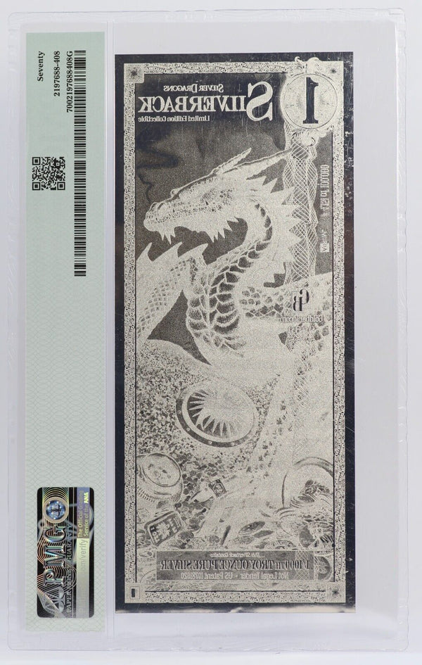 2022 Silverback Dragon 1 Note 999 Silver PMG 70 Star Auurum Low Serial - JP742