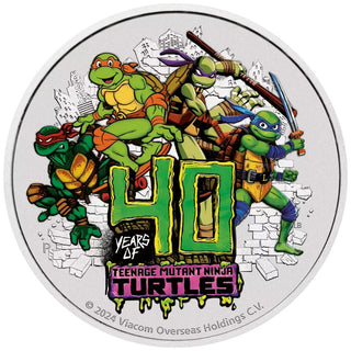 2024 Teenage Mutant Ninja Turtles 1 Oz Silver Colored Coin in Card TMNT - JP741