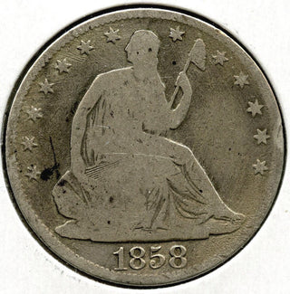 1858-O Seated Liberty Silver Half Dollar - New Orleans Mint - C360