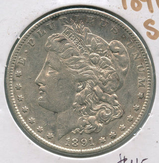 1891-S Morgan Silver Dollar $1 San Francisco Mint - SS848