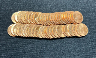 1985-D Unc Lincoln Memorial One Cent Penny Roll Uncirculated 50 Coins - SS455