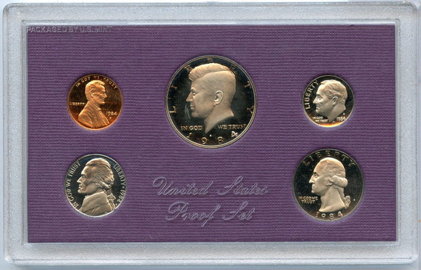 1984 United States Proof Set 5 Coins U.S. Mint San Francisco