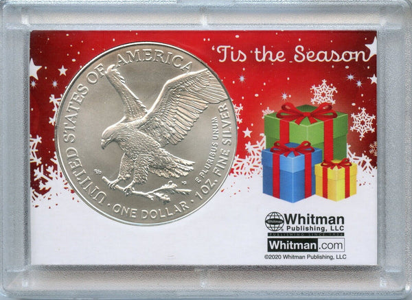 2024 American Silver Eagle 1 Oz Coin Christmas Tree Holder BU Uncirculated Gift