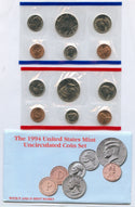 1994 US Uncirculated Mint Set 10 Coin United States Philadelphia Denver P & D