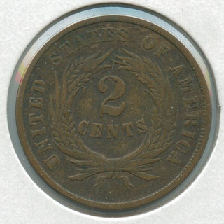 1864-P Two Cent Piece Coin 2c Philadelphia Mint -SS239