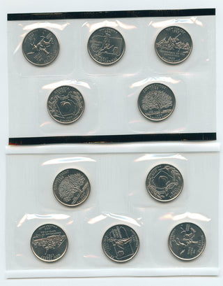 1999-P & D US Uncirculated Mint Set 10 Coin Set United States Philadelphia
