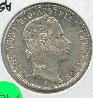 1858-A Austria Silver One Florin Coin Franz Joseph I - SR826