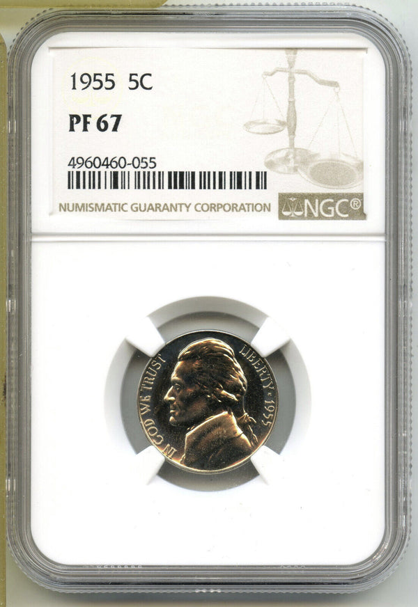 1955 Jefferson Proof Nickel NGC PF 67 Certified - J455