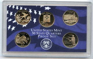 2008 United States State Quarters Proof Set 5 Coins US Mint San Francisco