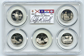 2003-S State Quarter 5-Coin Silver Proof Set PCGS PR69DCAM Diehl