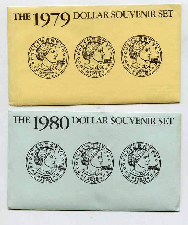 1979 1980 1981 1999 Susan B Anthony Dollar $1 Set Mint Philadelphia Denver H379