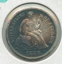 1886-P Silver Seated Dime 10C Philadelphia mint Toned - SS85