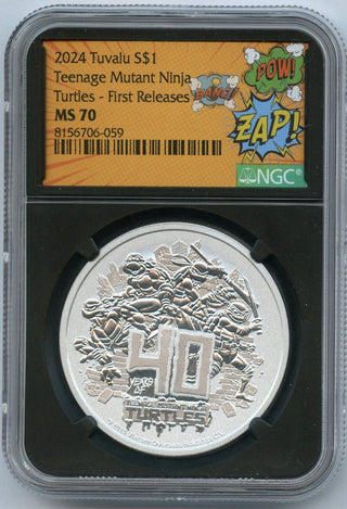 2024 Teenage Mutant Ninja Turtles 1 Oz Silver NGC MS70 Limited Comic Label JP841