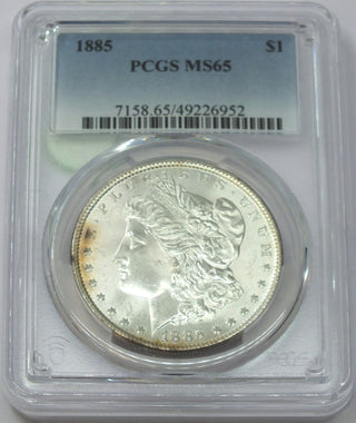 1885 Morgan Silver Dollar PCGS MS65 Certified $1 Philadelphia Mint - H384