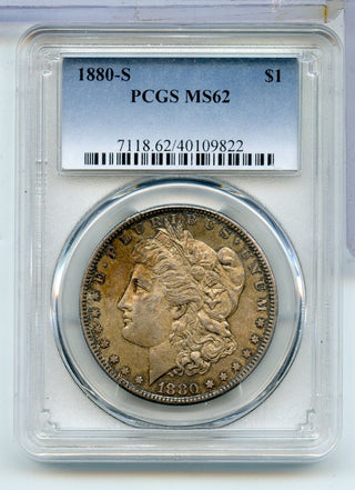 1880-S Morgan Silver Dollar PCGS MS62 San Francisco Mint - KR977