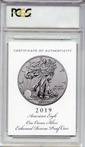 2019-S Silver Eagle PCGS PR 70 Enhanced Reverse Proof First Strike - DM775