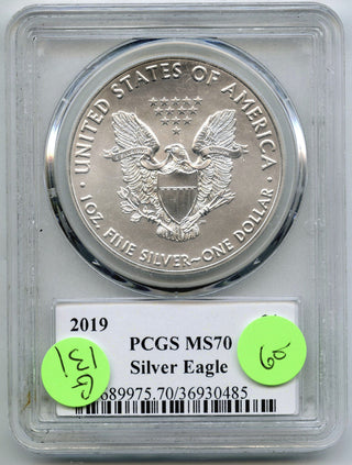 2019 American Eagle 1 oz Silver Dollar PCGS MS 70 First Edition Premier - G131