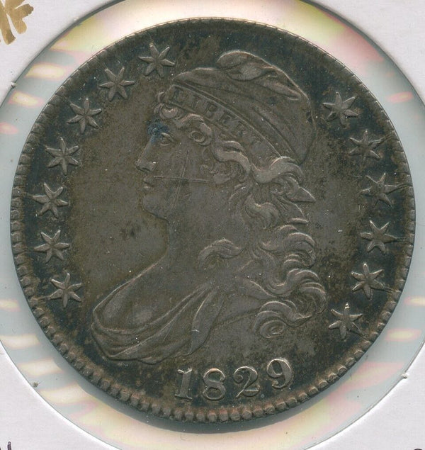 1829 Small Letters Silver Bust Half Dollar 50c Philadelphia - SS709