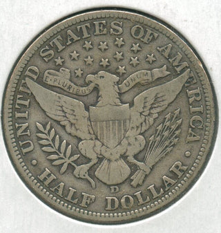 1915-D Silver Barber Half Dollar 50c  Denver Mint -SS236