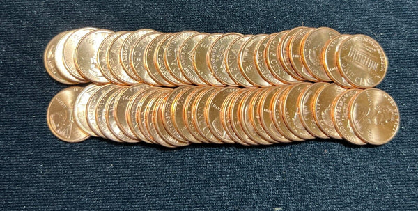 1993-P Unc Lincoln Memorial One Cent Penny Roll Uncirculated 50 Coins - SS468