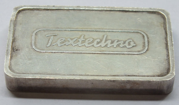 Textechno Heraeus 999 Silver 100 Grams Ingot Bar Medal Rare Feinsilber - K314