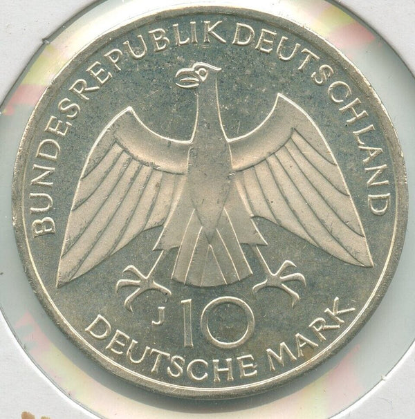 1972 Germany Silver 10 Mark Coin Munich Olympics in Deutschland ring - SR760