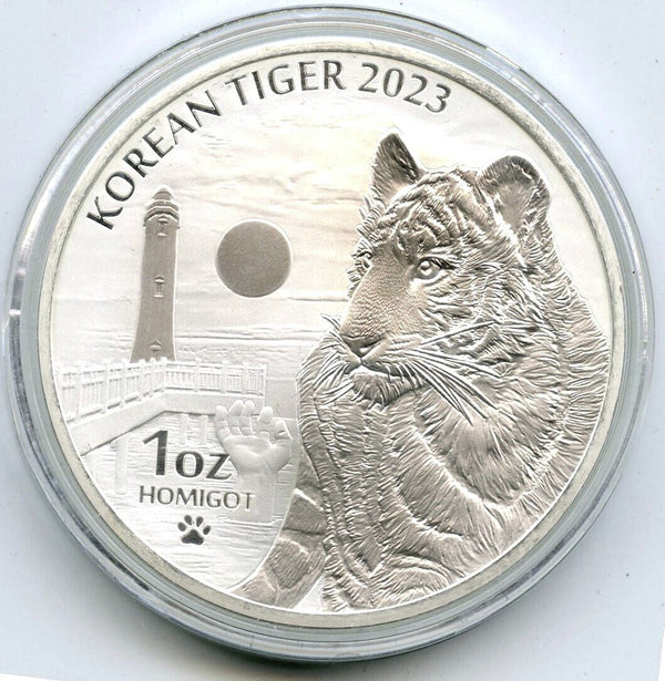 2023 Republic of Korea Tiger 999 Silver 1 oz Medal Round - Homigot - K351