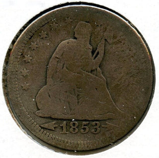 1853 Seated Liberty Quarter - Arrows & Rays - Philadelphia Mint - BR949