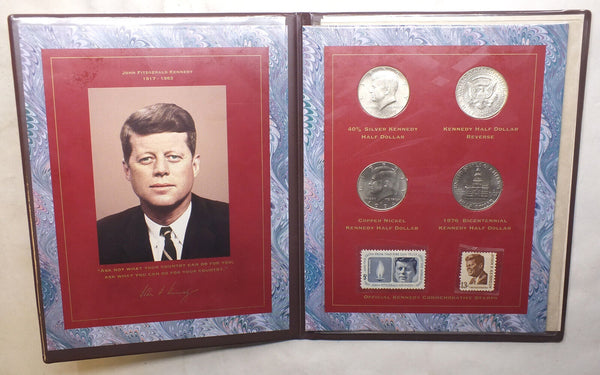 John F Kennedy 1967 - 1994 Coin & Stamp Portfolio JFK United States America K14