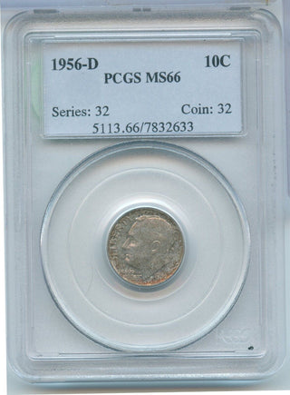 1956-D Roosevelt Silver Dime 10C PCGS MS66 Denver Mint - SR79
