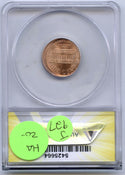 2000 Red Lincoln Cent Penny ANACS MS 64 Off-Center Error Struck 10% - J927