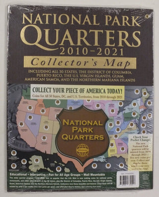 National Park Quarter 2010-2021 Large Collector Map ATB Whitman Harris Album 16