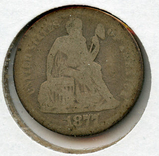 1877 Seated Liberty Silver Dime - Philadelphia Mint - JM148