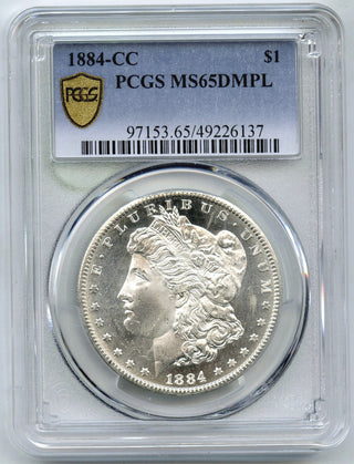 1884-CC Morgan Silver Dollar PCGS MS 65 DMPL Certified - Carson City Mint - H343