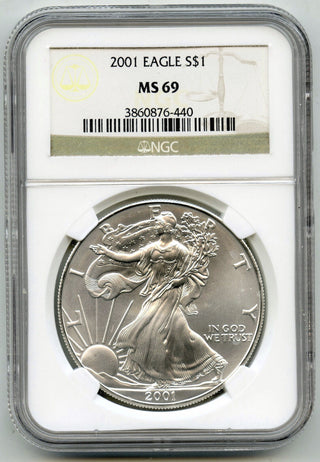 2001 American Eagle 1 oz Silver Dollar NGC MS69 Certified US Mint Bullion H634